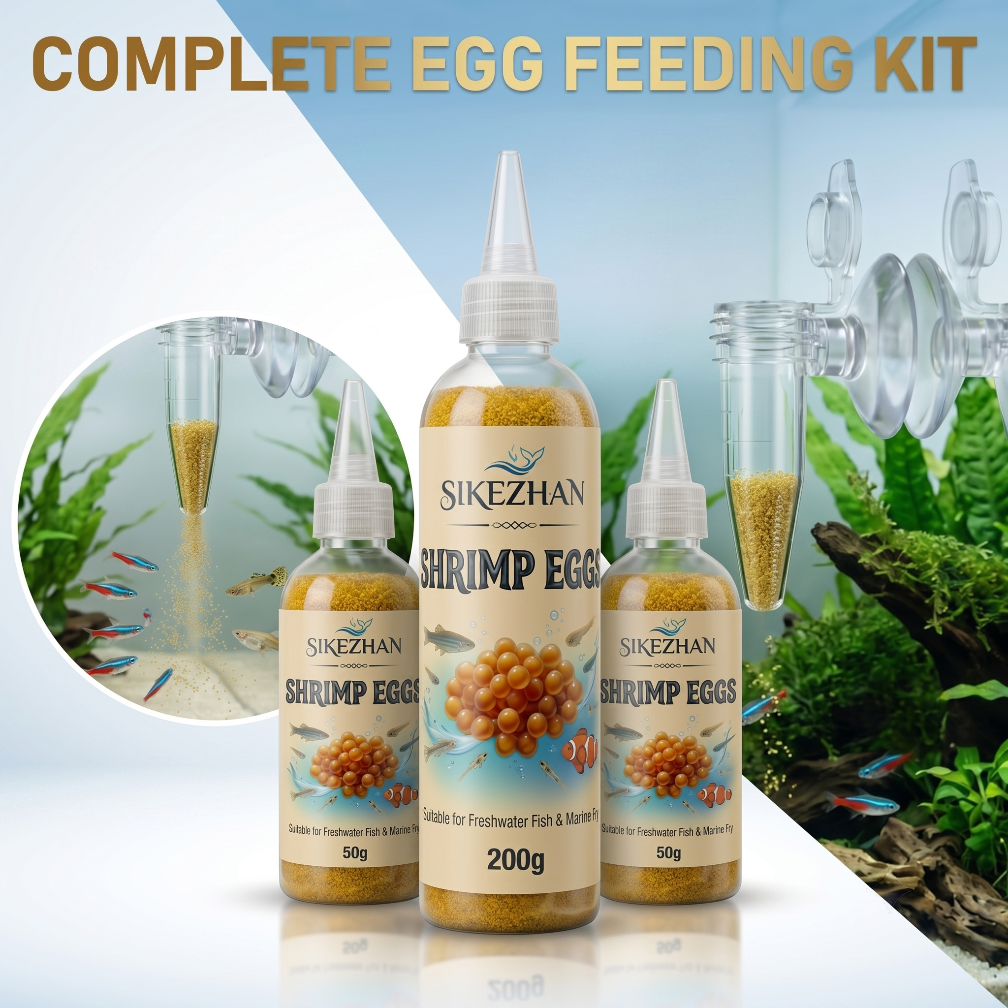 Baby Food Shrimp - Complete Brine Shrimp Eggs & Feeder