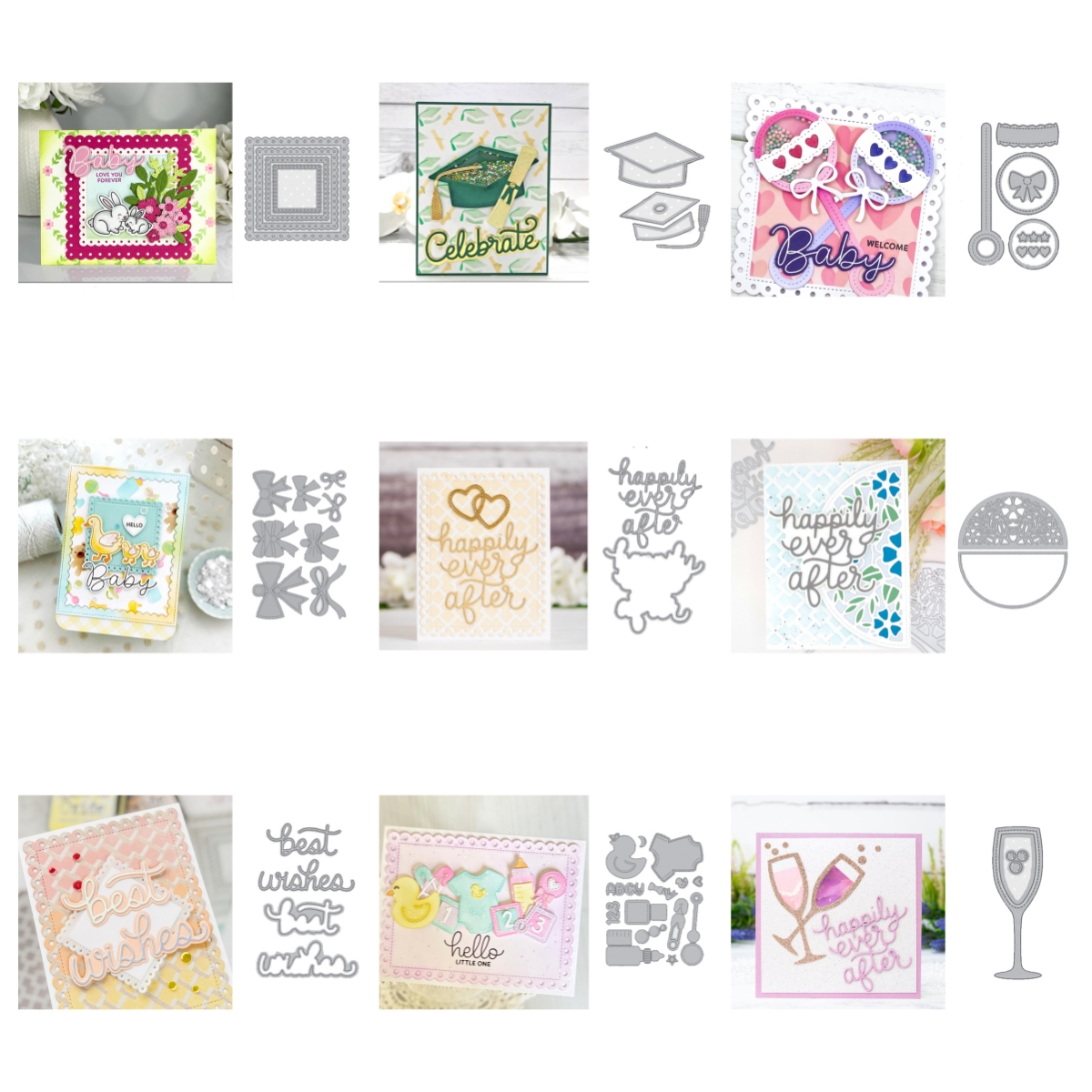 Baby Food Fruits - Baby Themed Handmade Card Christmas Decorations