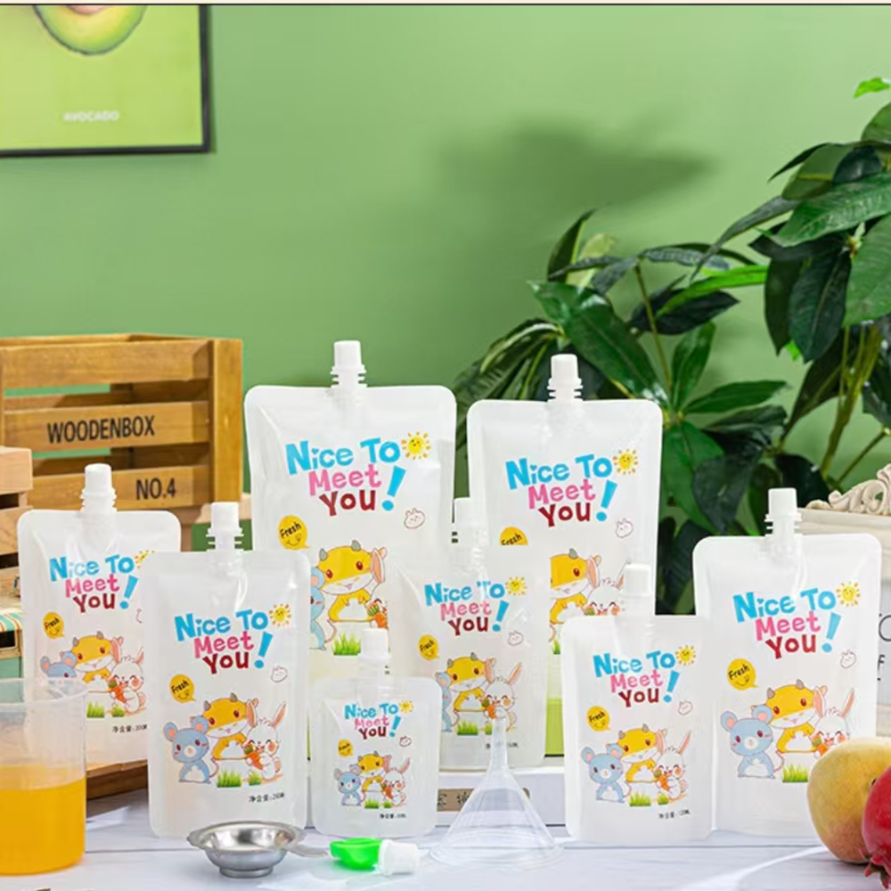 Baby Food Pouches Reusable - 200ml Baby Food Pouches Baby Feeder