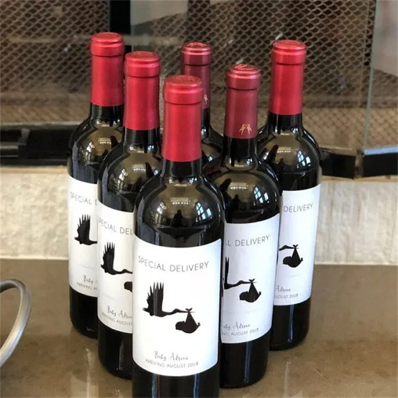 Baby Food Delivery - custom 10pcs Baby Announcement Wine Bottle