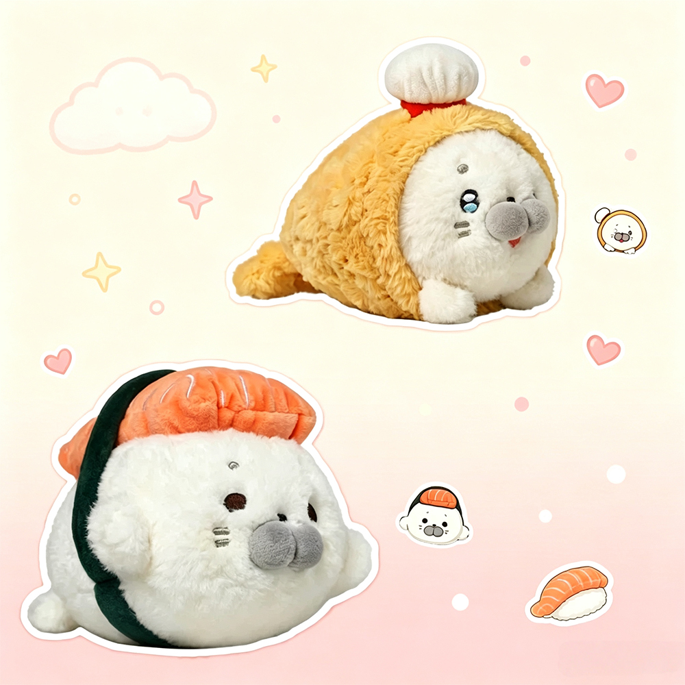 Baby Food Shrimp - Fried Shrimp Seal Plush Toys Food
