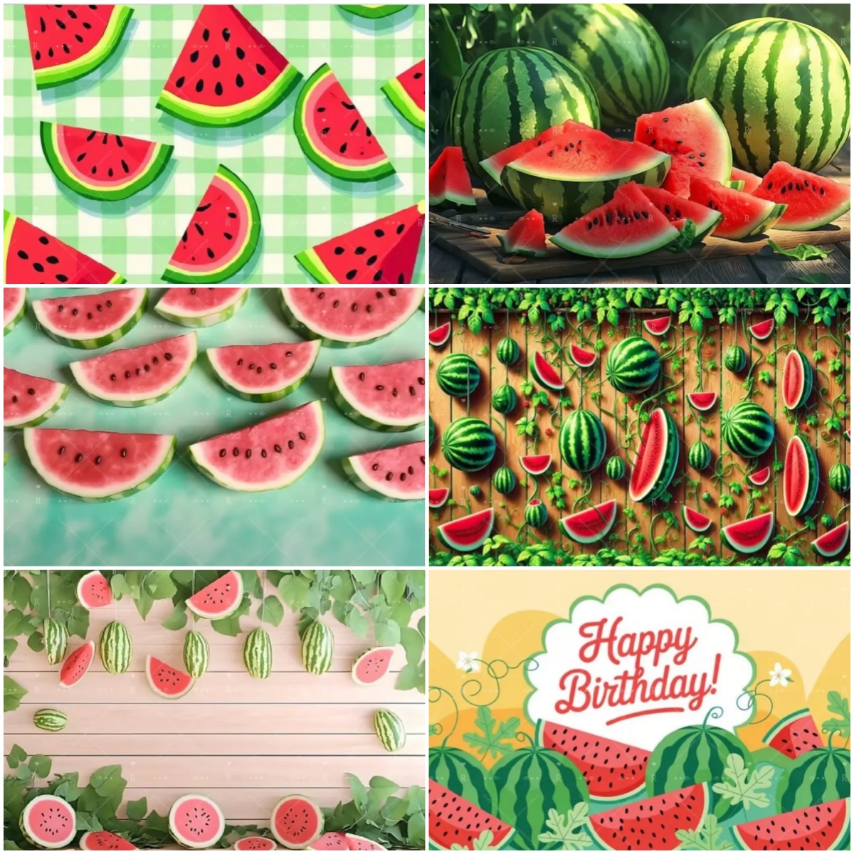  Cartoon Watermelon Theme Bir - Baby Food Fruits ulasan dan harga