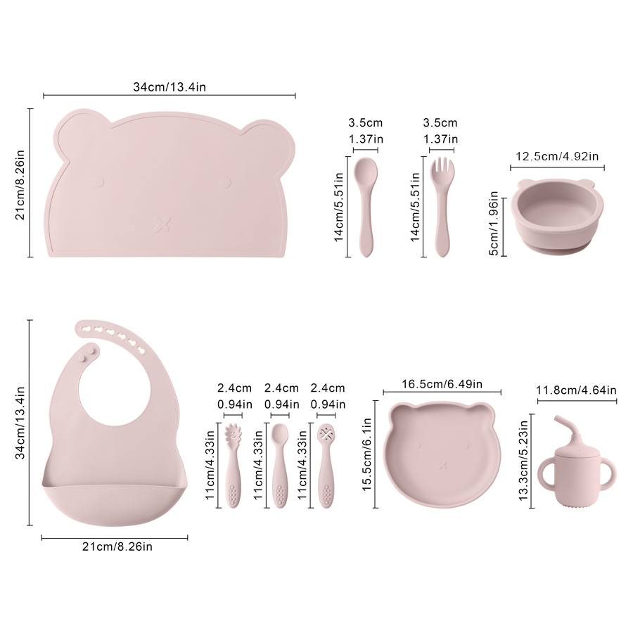 8PCS Silicone Baby Feeding Set - Baby Food Chopper ulasan dan harga