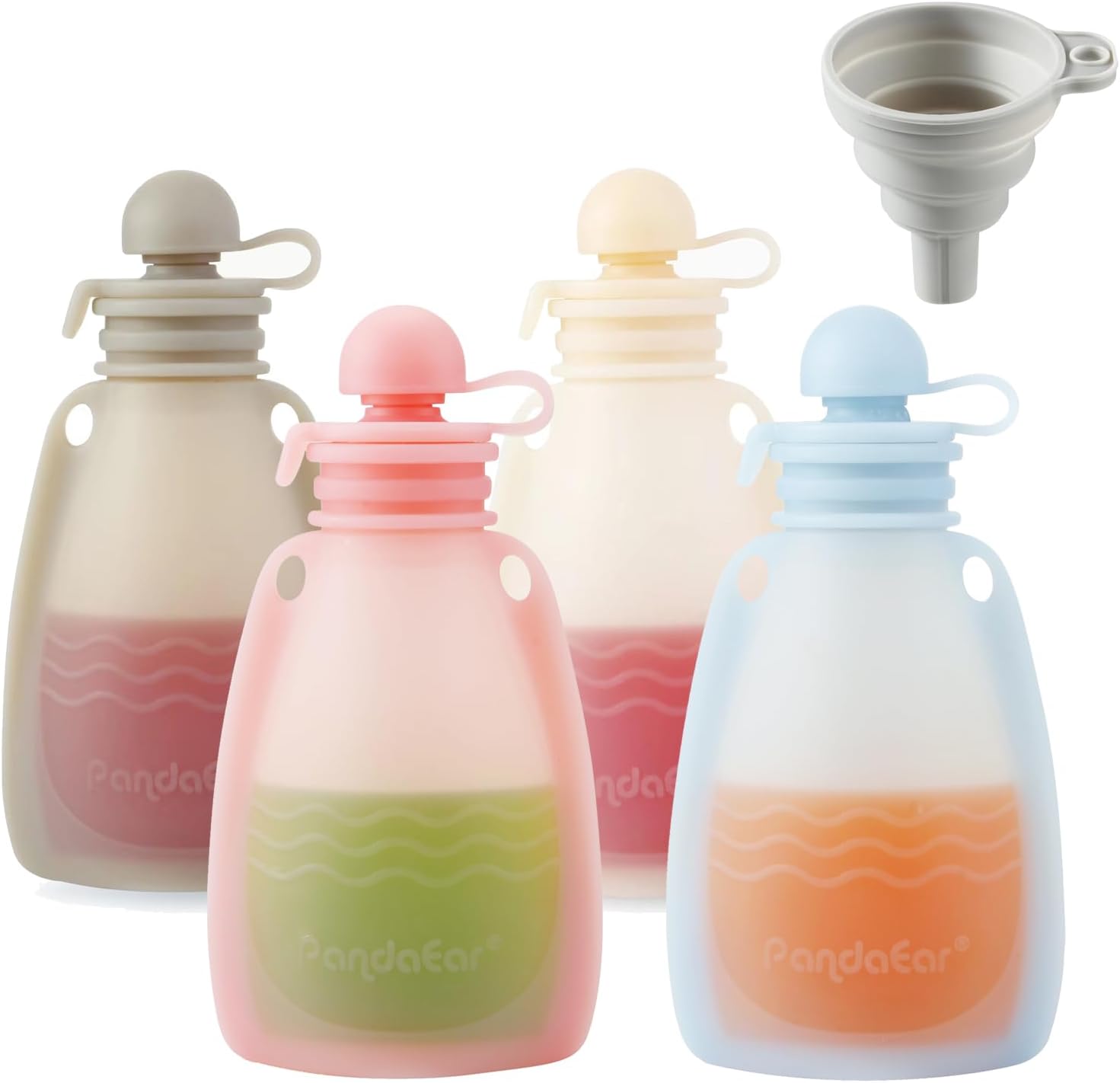 Reusable Silicone Baby Food Po - Baby Food Pouches Reusable ulasan dan harga