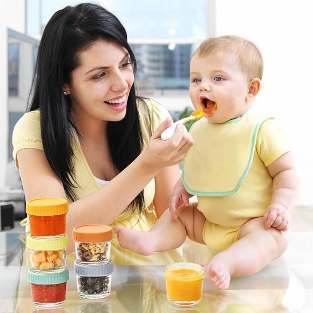 6pcs Mason Jar Glass Baby Food - Baby Food Jars ulasan dan harga