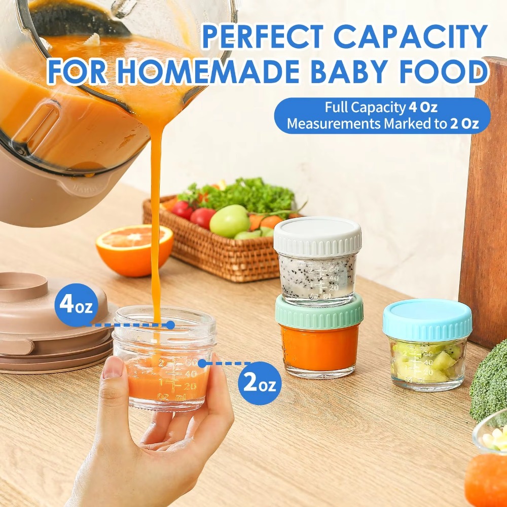 6pcs Mason Jar Glass Baby Food - Baby Food Jars ulasan dan harga