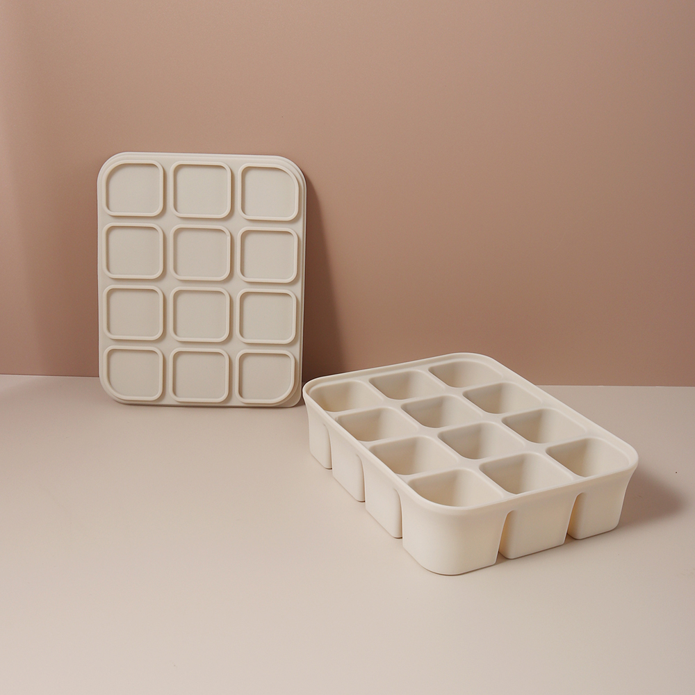 12 grid Food-Grade Silicone Ba - Baby Food Freezer Tray ulasan dan harga