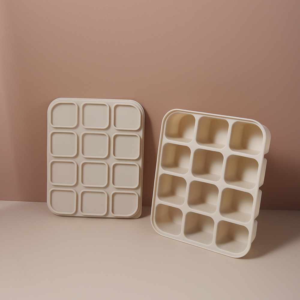 12 grid Food-Grade Silicone Ba - Baby Food Freezer Tray ulasan dan harga