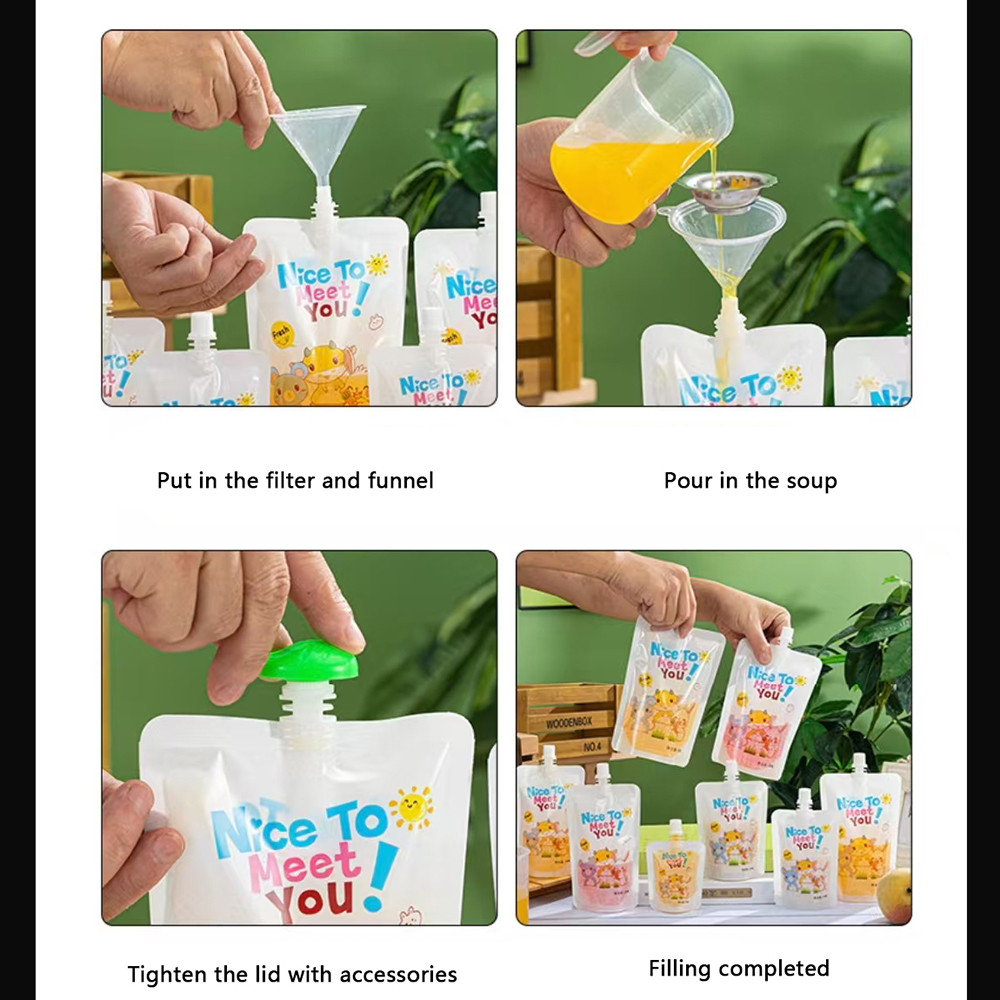 200ml  Baby Food Pouches Baby  - Baby Food Pouches Reusable ulasan dan harga