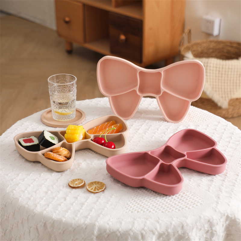 Baby Silicone Dining Plate Bow - Baby Food Chopper ulasan dan harga