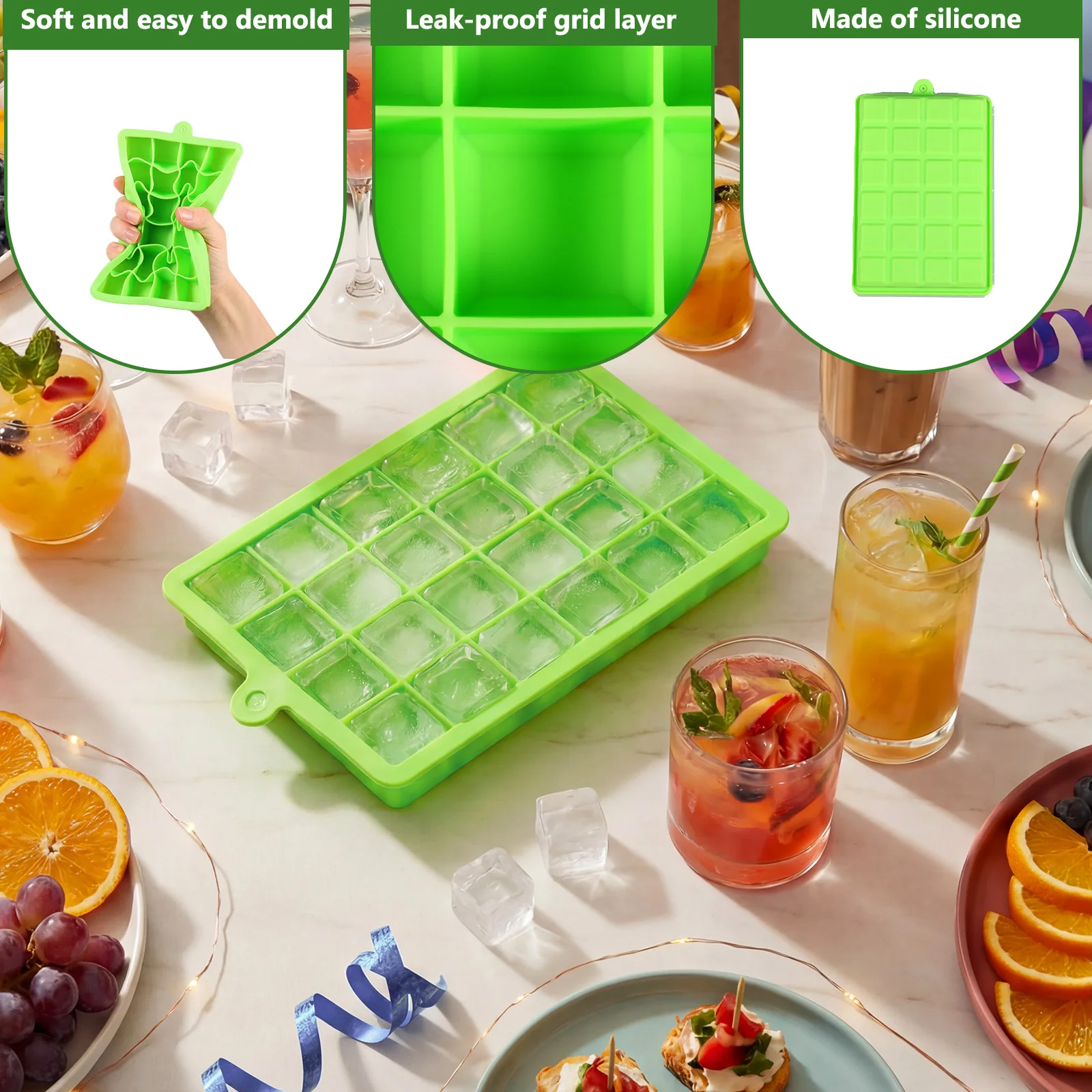 Silicone Ice Cube Tray Easy Re - Baby Food Freezer Tray ulasan dan harga