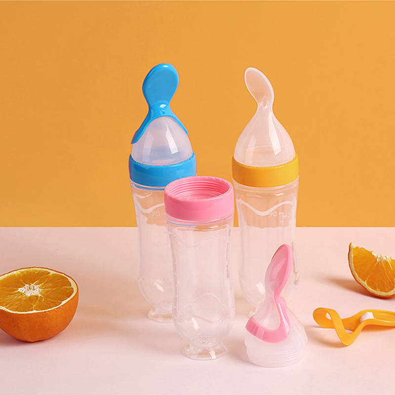 Squeezing Feeding Bottle Silic - Baby Food Jars ulasan dan harga