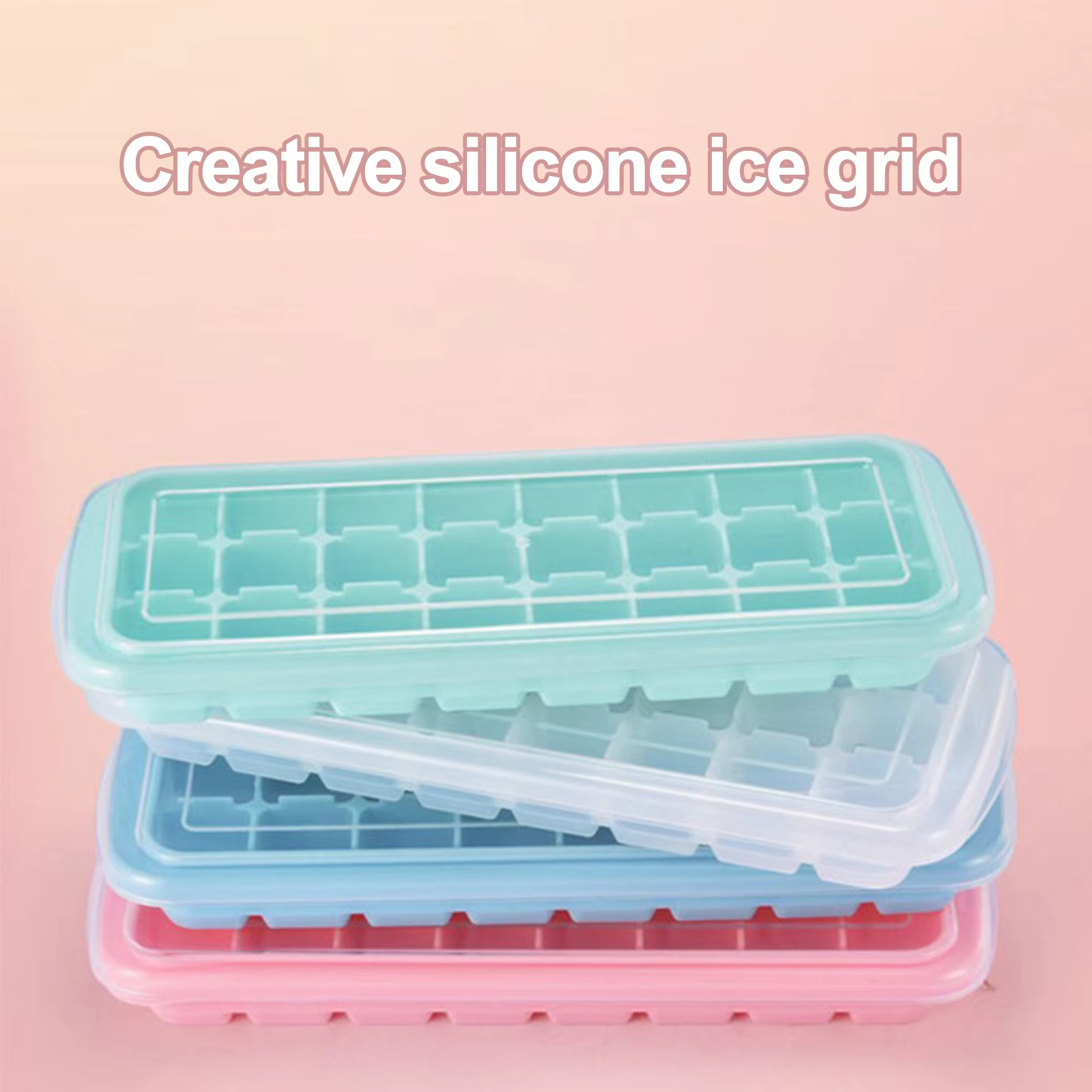 Silicone Ice Cubes Tray with L - Baby Food Freezer Tray ulasan dan harga