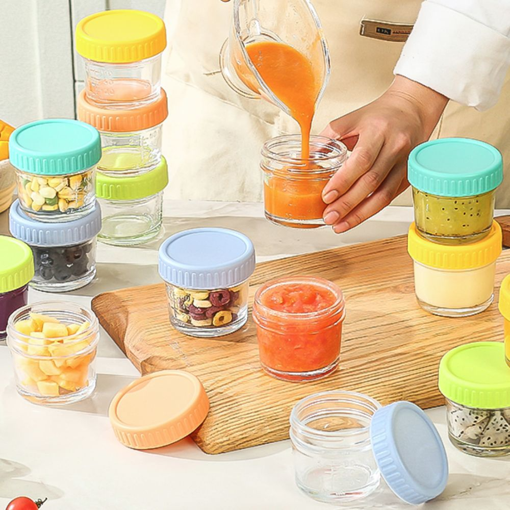 6pcs Mason Jar Glass Baby Food - Baby Food Jars ulasan dan harga