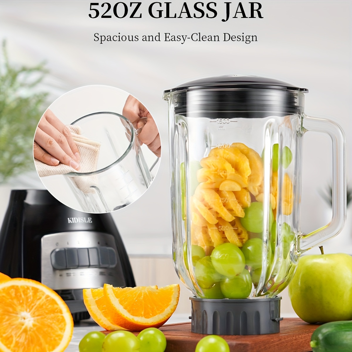 Smoothie Blender with 52 oz Gl - Baby Food Jars ulasan dan harga