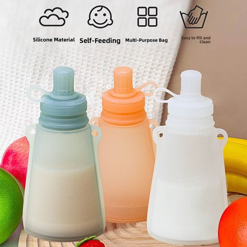 BPA Free Silicone Baby Food Po - Baby Food Pouches Reusable ulasan dan harga