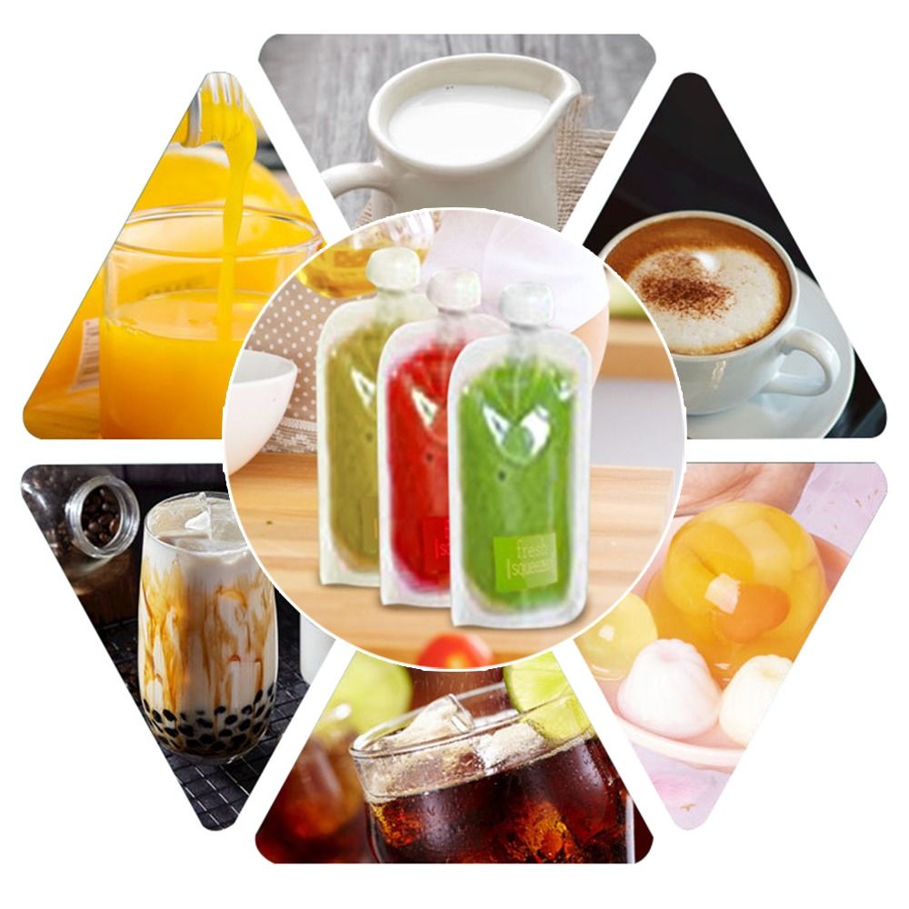10Pcs Manual Fruit Puree Baby  - Baby Food Pouches Reusable ulasan dan harga
