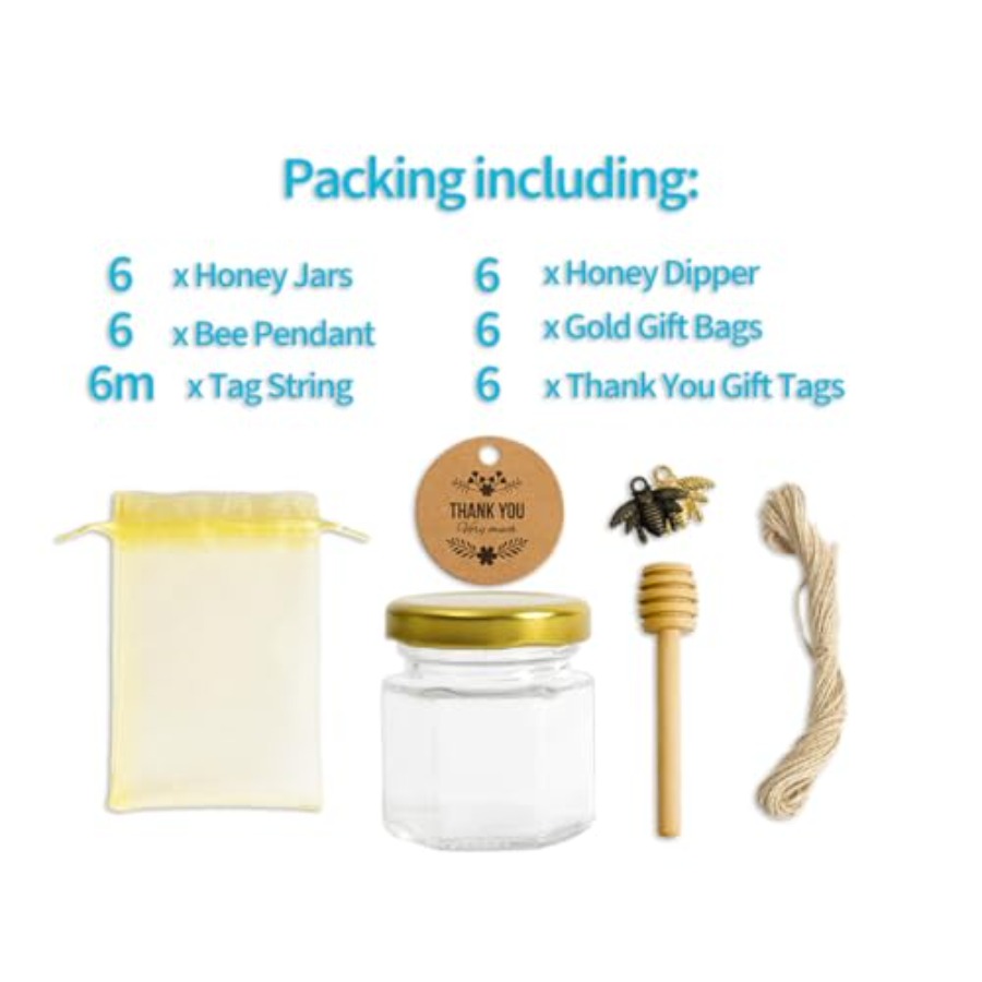 1.5oz 6Pack Mini Glass Hexagon - Baby Food Jars ulasan dan harga