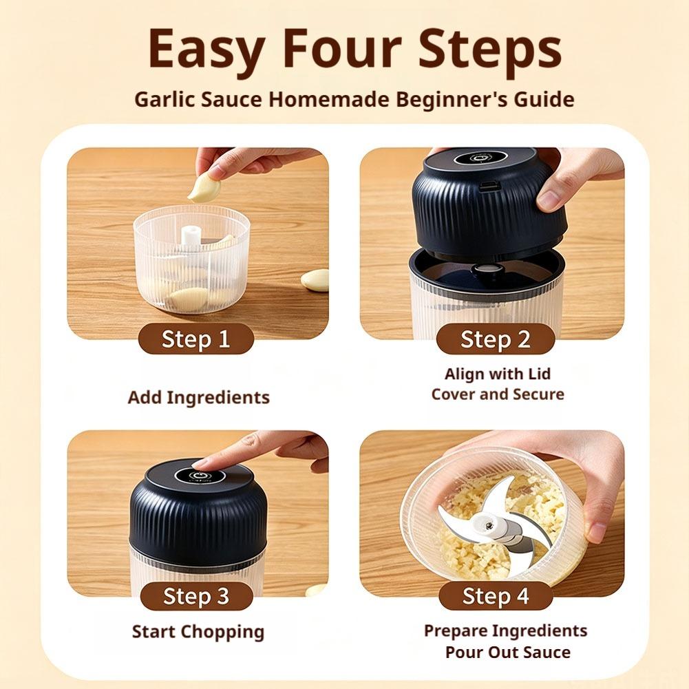 1pc 6-Blade Electric Mini Garl - Baby Food Chopper ulasan dan harga