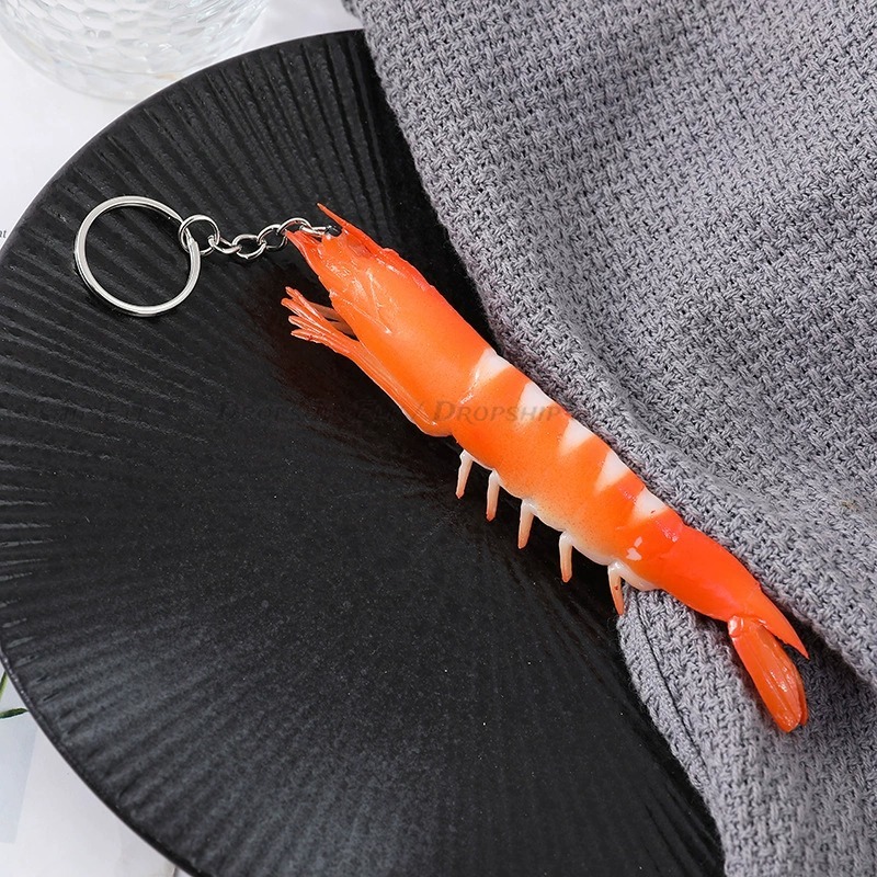 Funny Simulation PVC Shrimp Ke - Baby Food Shrimp ulasan dan harga