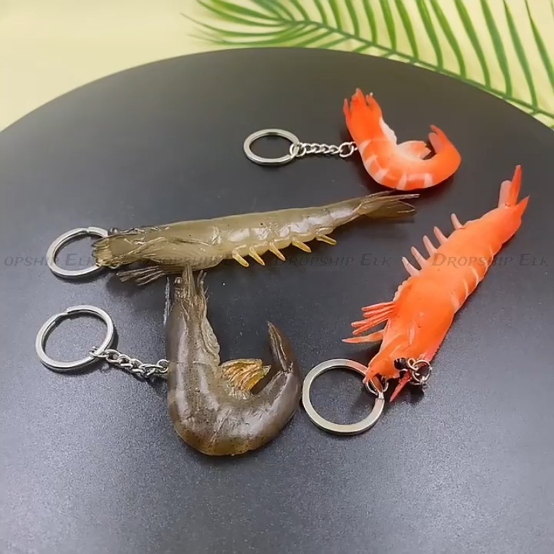 Funny Simulation PVC Shrimp Ke - Baby Food Shrimp ulasan dan harga
