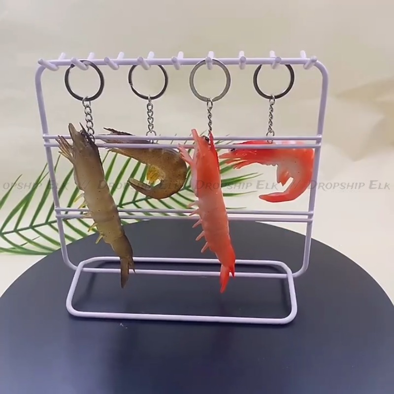 Funny Simulation PVC Shrimp Ke - Baby Food Shrimp ulasan dan harga