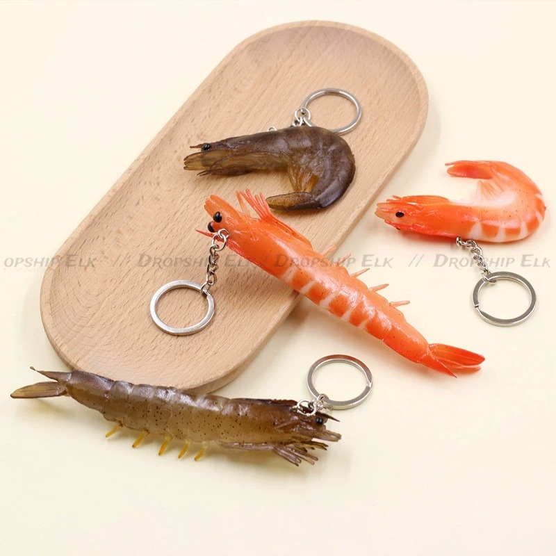 Funny Simulation PVC Shrimp Ke - Baby Food Shrimp ulasan dan harga