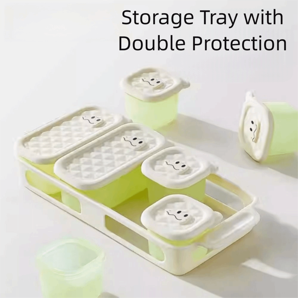 3/4/6 Grid Design Baby Food Fr - Baby Food Freezer Tray ulasan dan harga