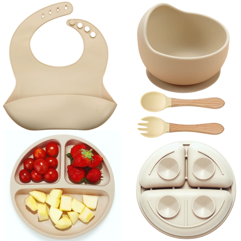 5Pcs Silicone Baby Feeding Set - Baby Food Chopper ulasan dan harga